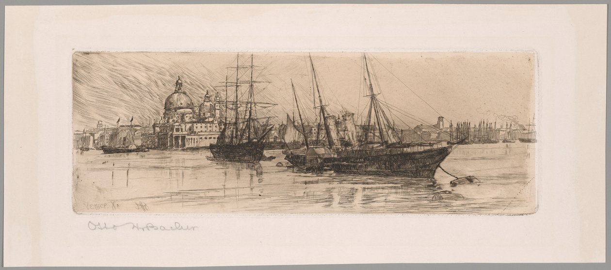 Zwei Boote, Venedig von Otto Henry Bacher