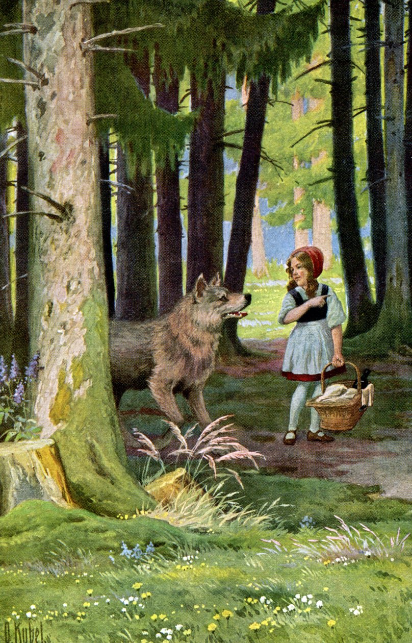 Rotkäppchen, ca. 1900 von Otto Kubel