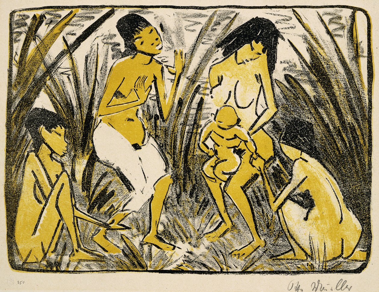 Die Entdeckung des Moses, 1920 von Otto Mueller