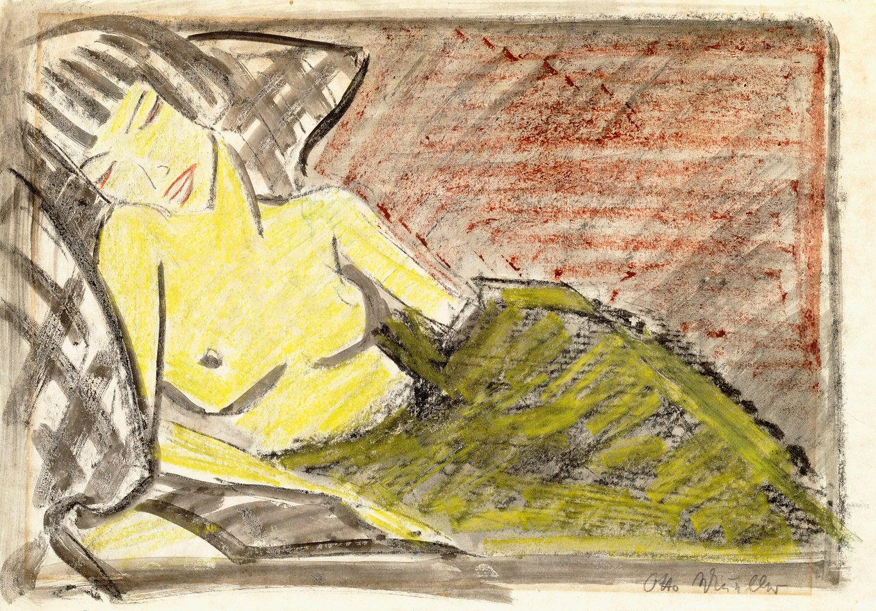 Liegende Frau, ca. 1925 von Otto Mueller