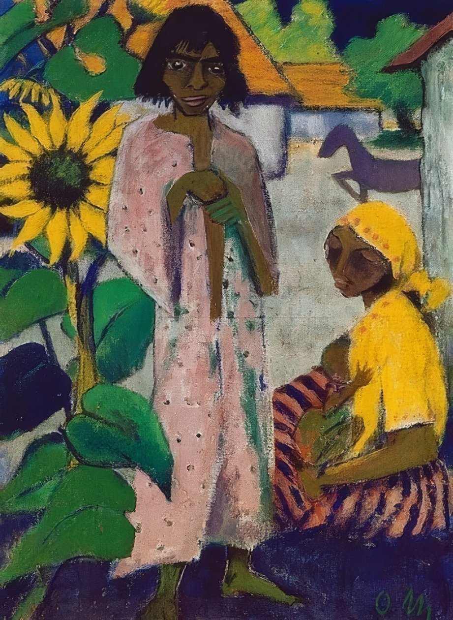 Zigeuner und Sonnenblumen von Otto Mueller
