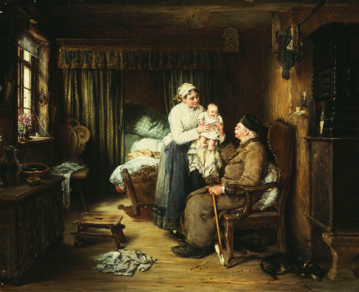 Der Besuch des Großvaters, 1889 von Otto Piltz