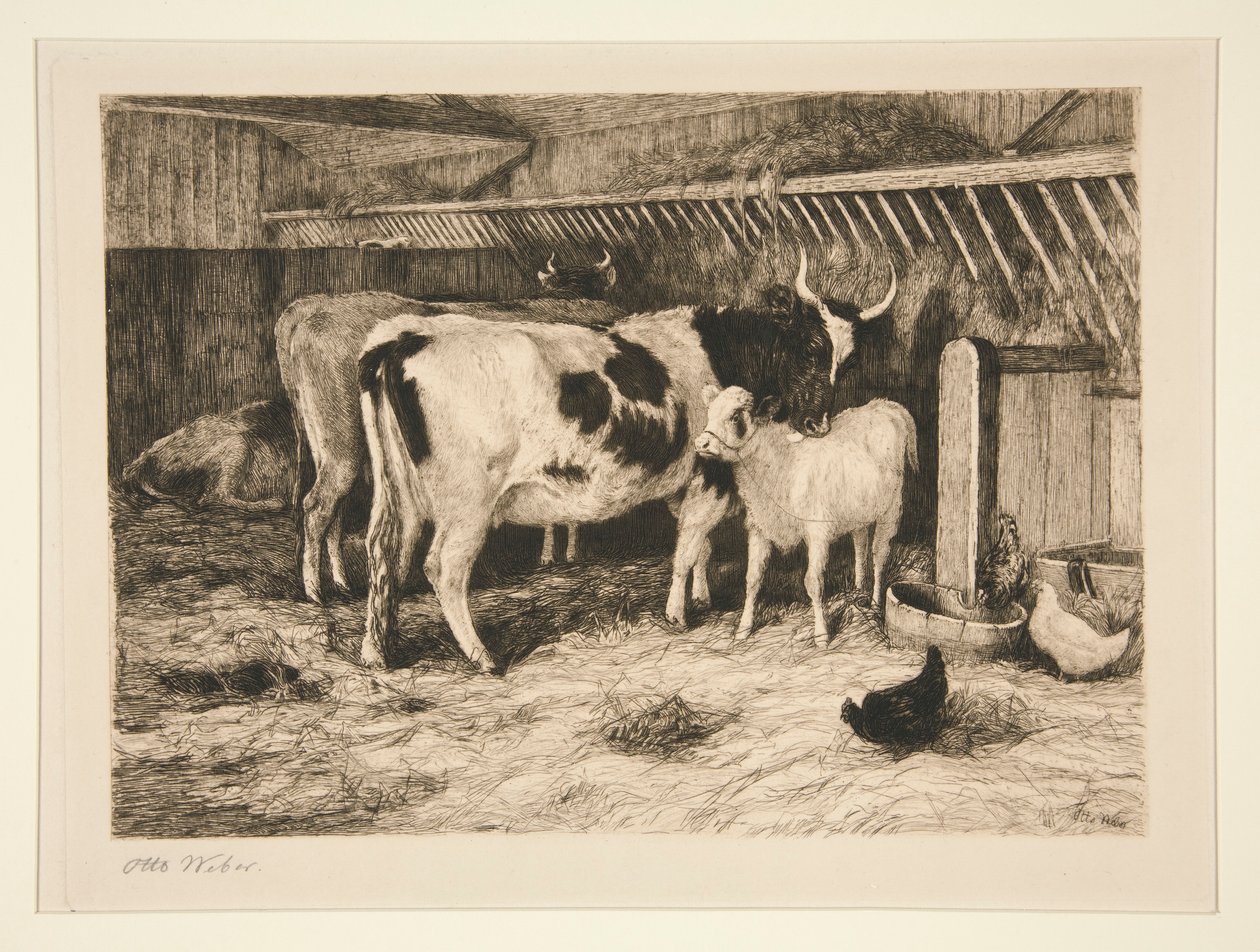 Mütterliche Liebkosung von Otto Weber