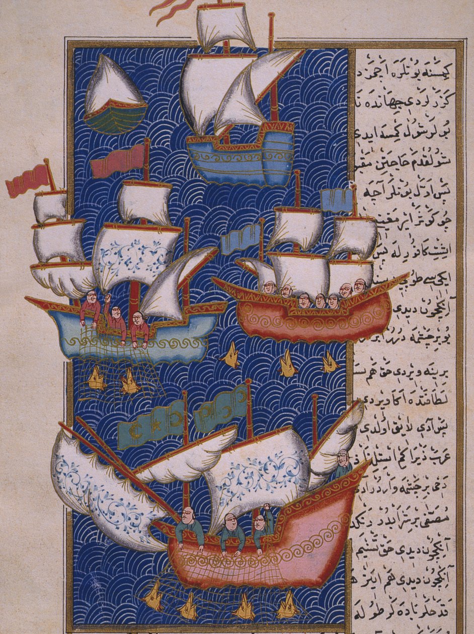 Fischer mit Netzen von Ottoman School