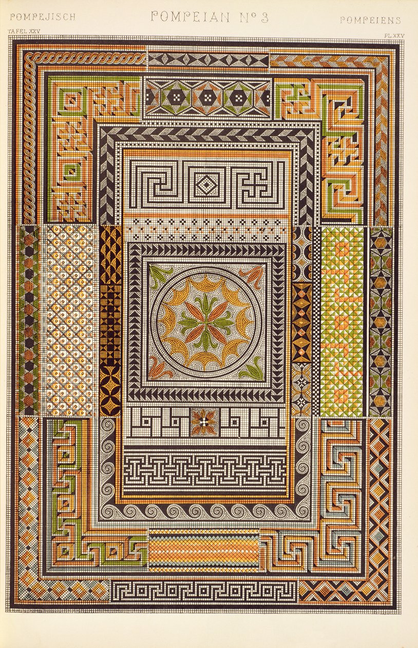 Pompejanisches Ornament aus Ch V, Tafel XXV von 