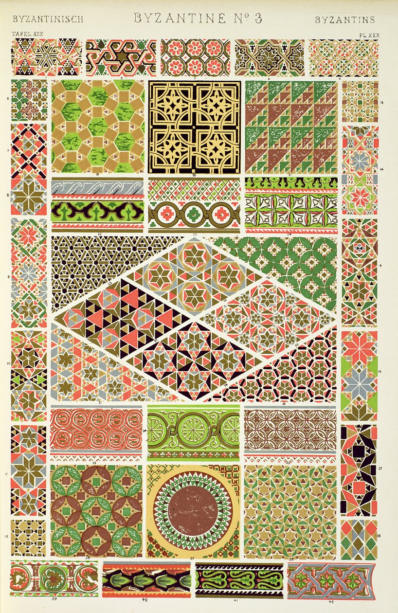 Auswahl römischer Mosaiken und Marmorböden, Kapitel VII, Tafel XXX aus 
