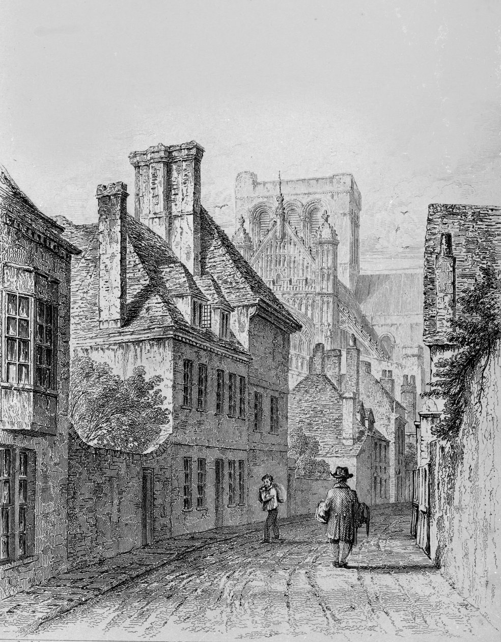 Colebrook Street Winchester, ca. 1830 von Owen Brown Carter