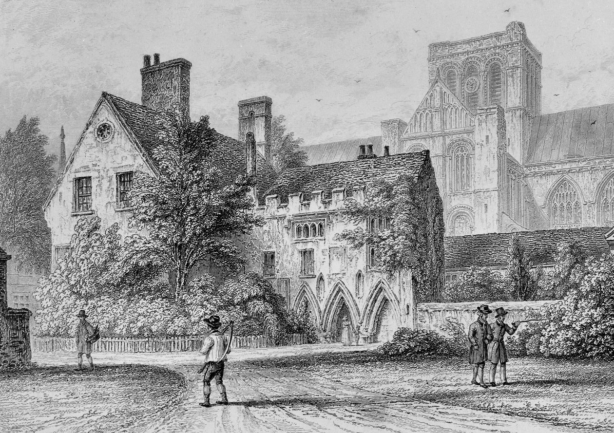 The Deanery Winchester, um 1830 von Owen Brown Carter