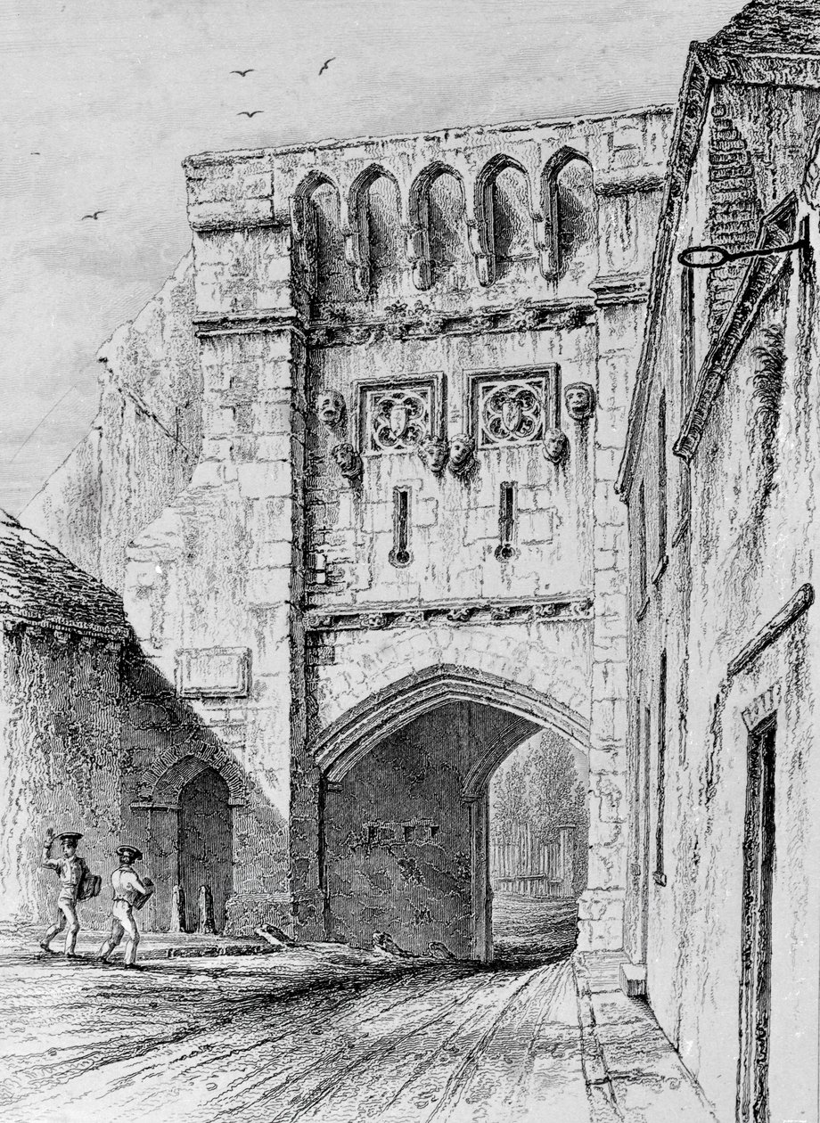 West Gate Winchester, um 1830 von Owen Brown Carter