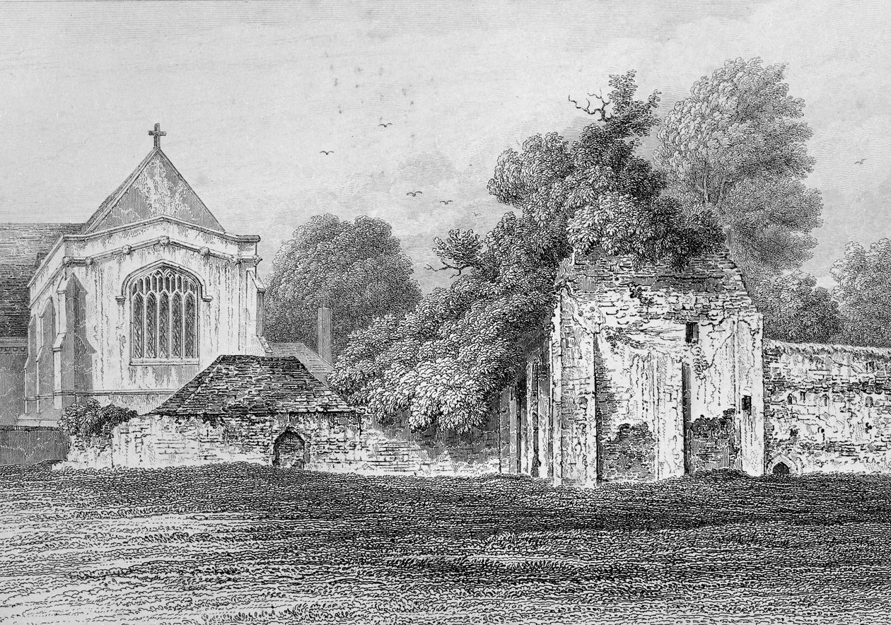 Wolvesey Castle Winchester, um 1830 von Owen Brown Carter