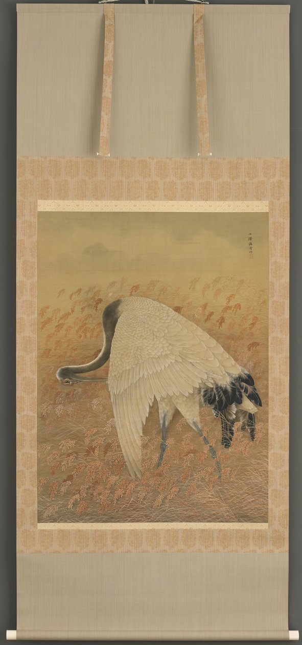 Ein Kranich, Meiji-Ära, spätes 19. Jahrhundert von Ozawa Nankoku