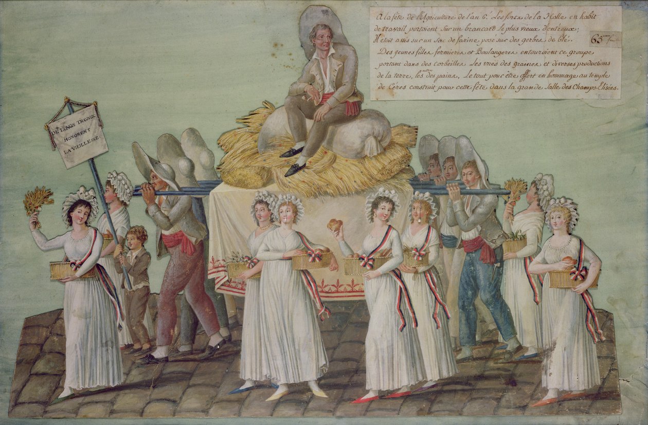 Das Fest der Landwirtschaft 1796 in Paris von P. A. and J.B. Lesueur