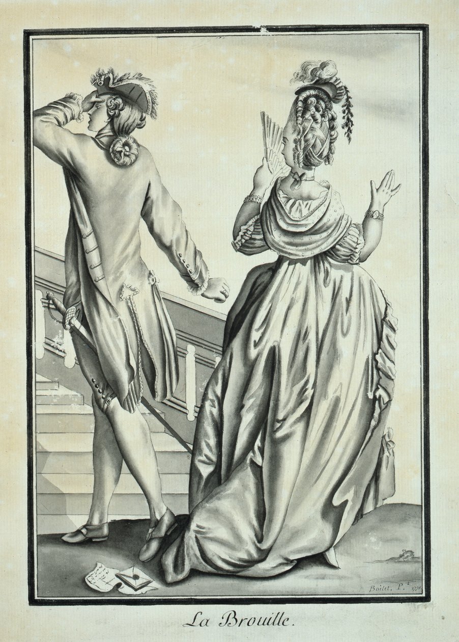 La Brouille (Der Streit), 1771 von P. Boitet