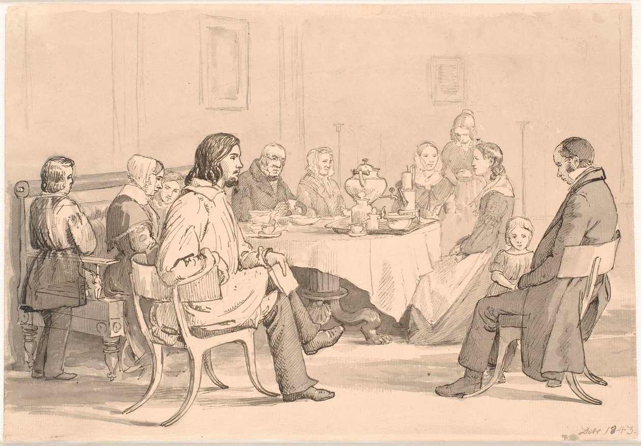 Kaffee-Gesellschaft bei Frau Freund Samstagvormittag von P.C. Skovgaard