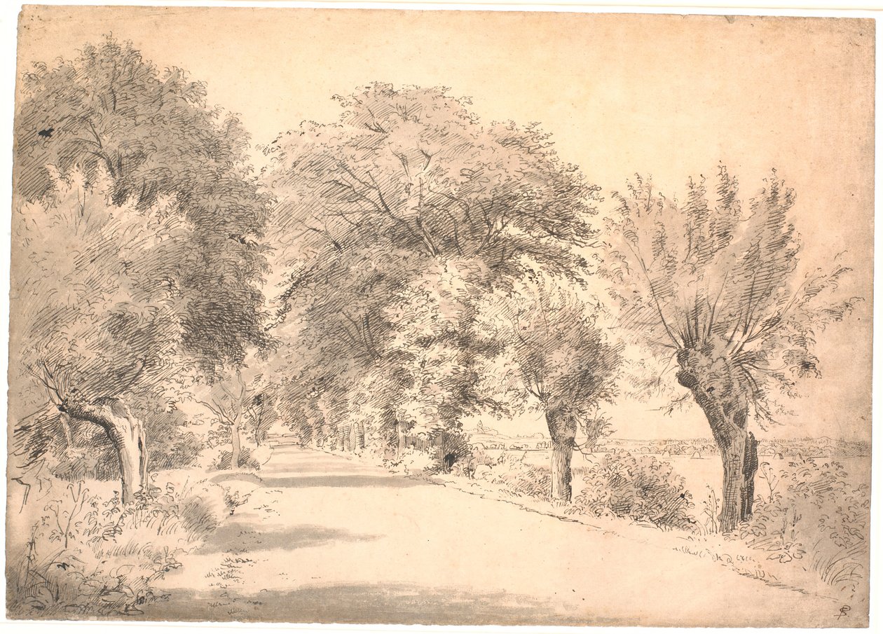 Die Landstraße bei dem Gutshof Vognserup von P.C. Skovgaard