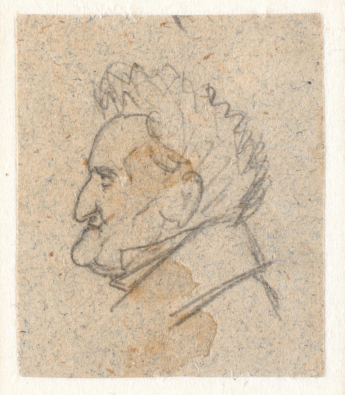 Profilporträt des Blumenmalers C.D. Fritzsch von P.C. Skovgaard