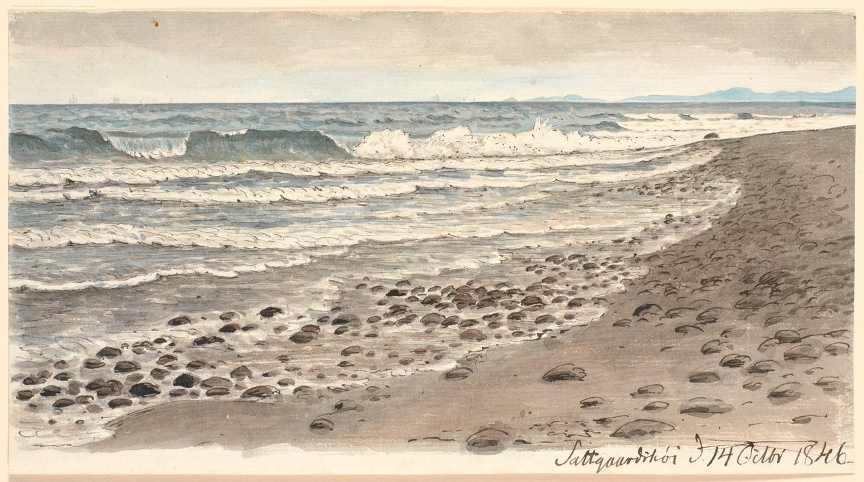 Strand mit Blick über den Kattegat nach Kullen von P.C. Skovgaard
