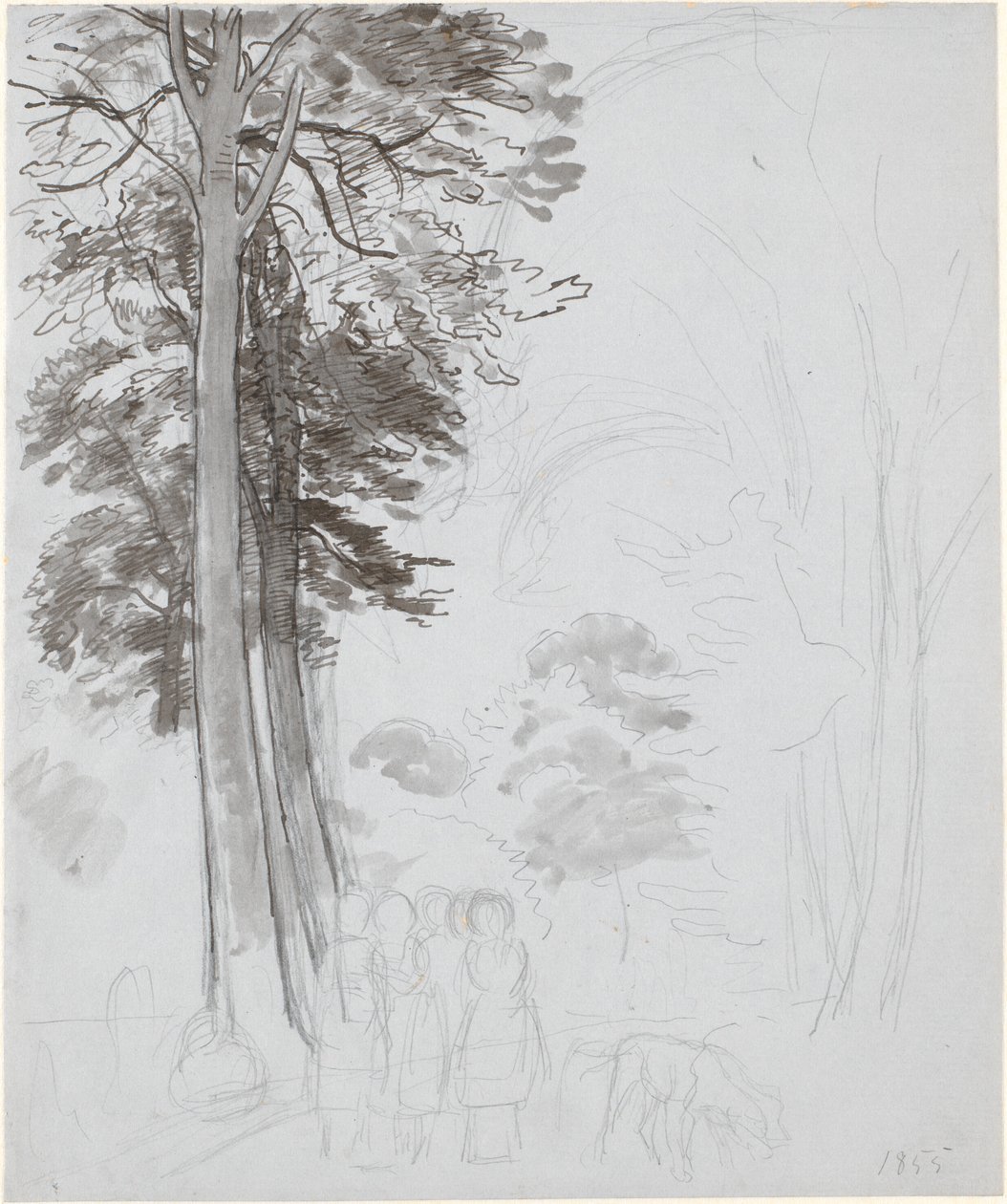 Studie zu "Buchenwald im Mai" von P.C. Skovgaard