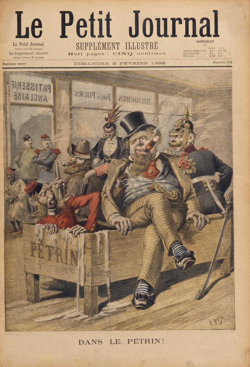 In einem Durcheinander!, Illustration aus Le Petit Journal, graviert von Henri Meyer von P.H.G.V. Michel