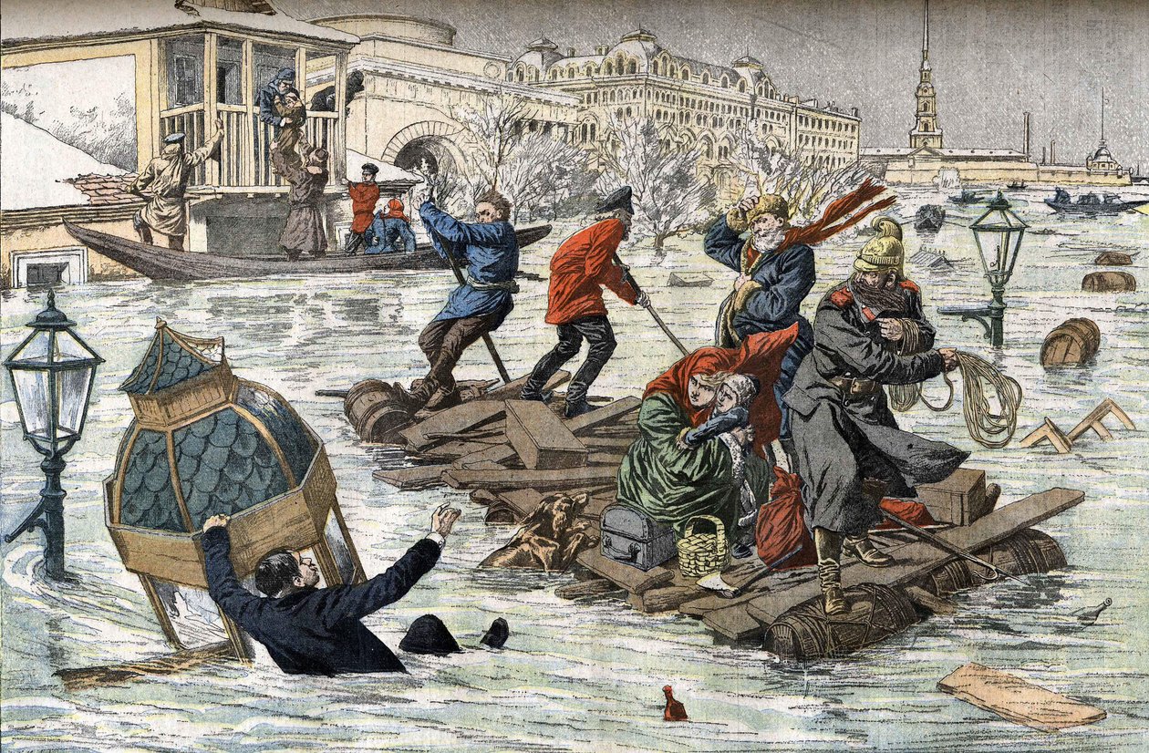Überschwemmungen in St. Petersburg im Jahr 1903 von P.H.G.V. Michel