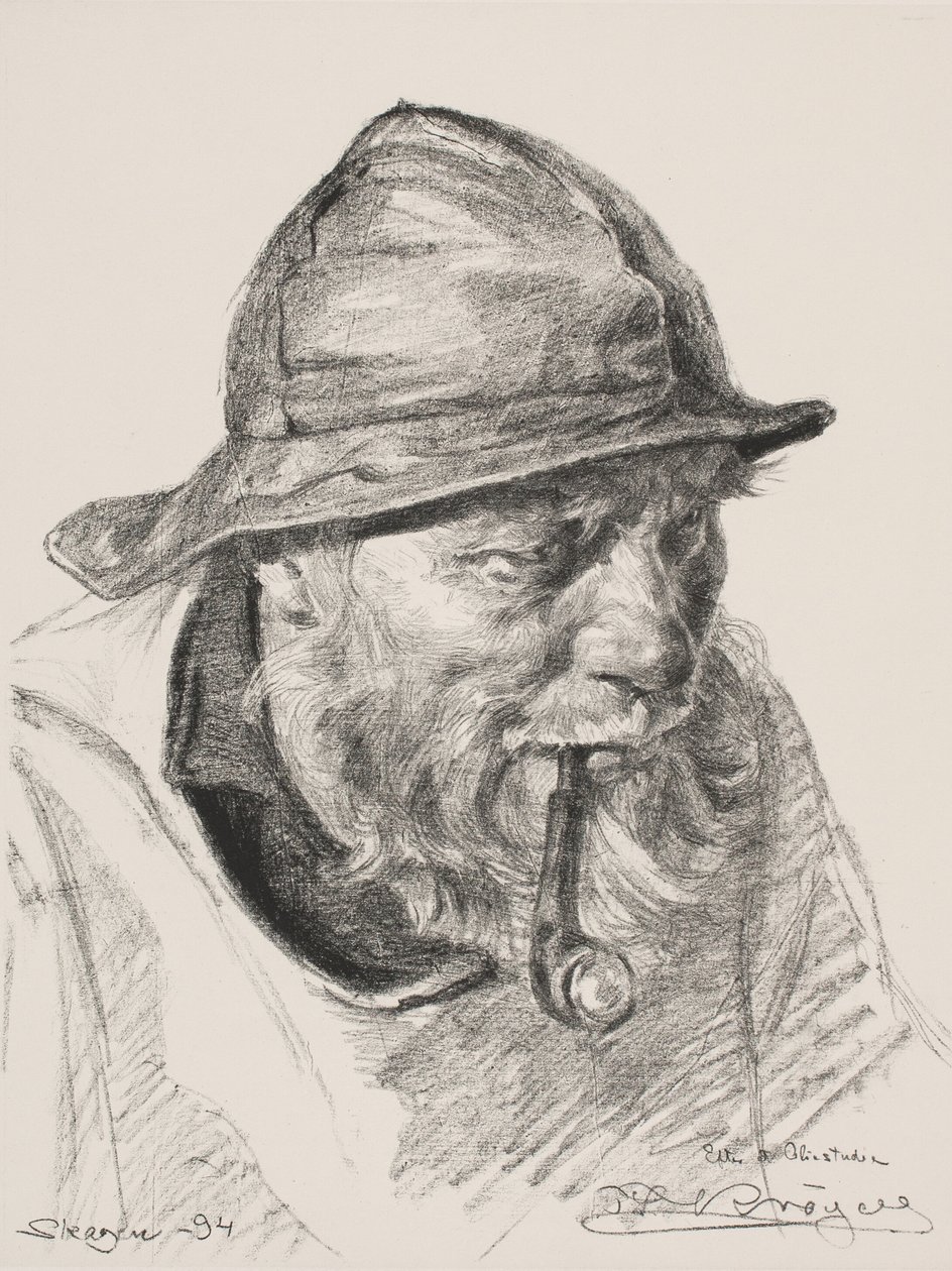 Kopf eines Skagenfischers von Peder Severin Krøyer
