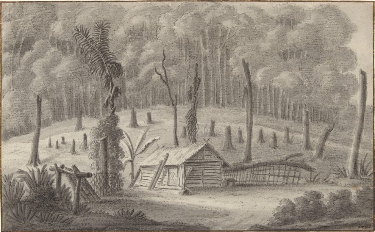 Das Dorf Tji Badak in Niederländisch-Indien von P.T. Bik (possibly)