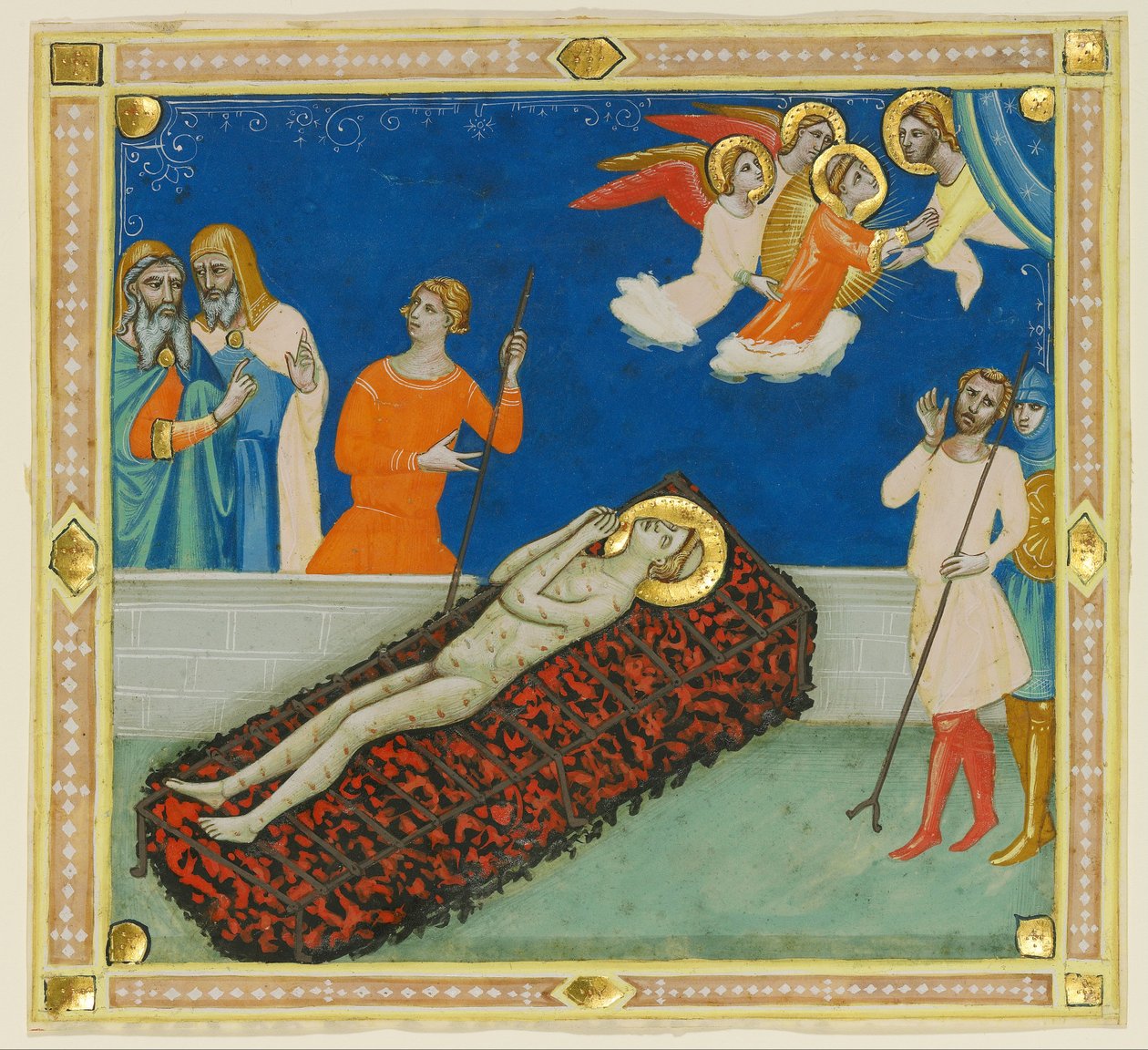Das Martyrium des heiligen Laurentius von Pacino di Bonaguida