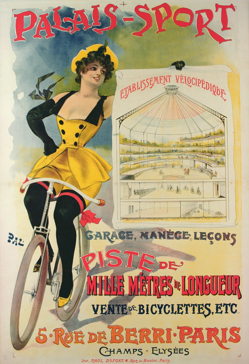 Plakat für den Palais-Sport in Paris, ca. 1895 von Pal