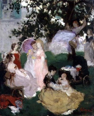 Die Schaukel, 1869 von Pál Szinyei Merse