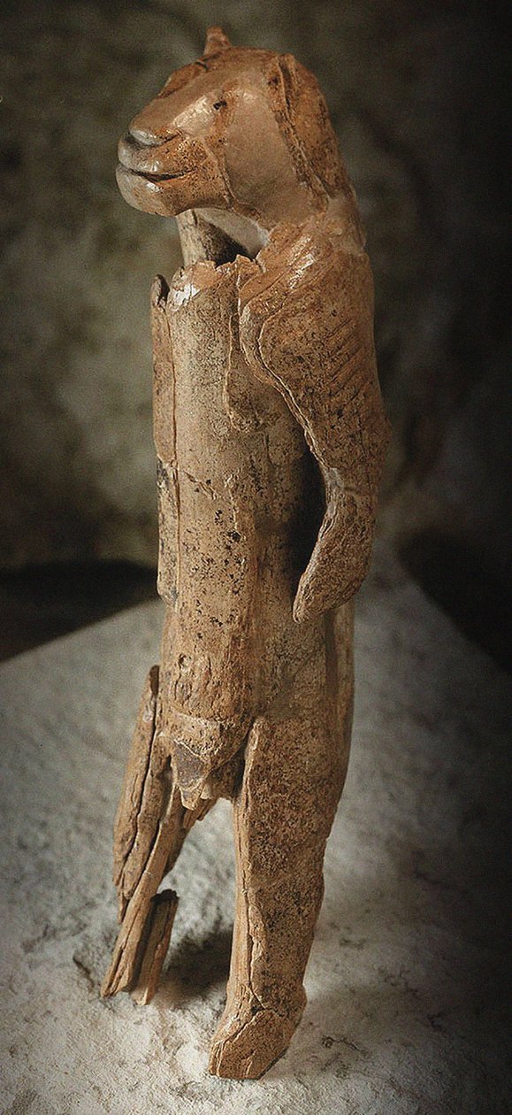 Löwenmensch, Aurignacien-Kultur (Mammutelfenbein) von Paleolithic