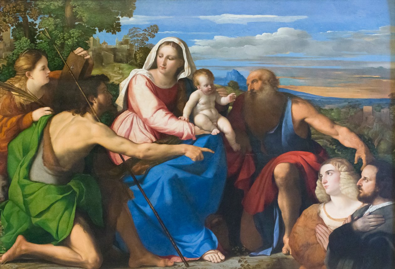 Heilige Konversation mit Stiftern von Palma Il Giovane (1548 1628)