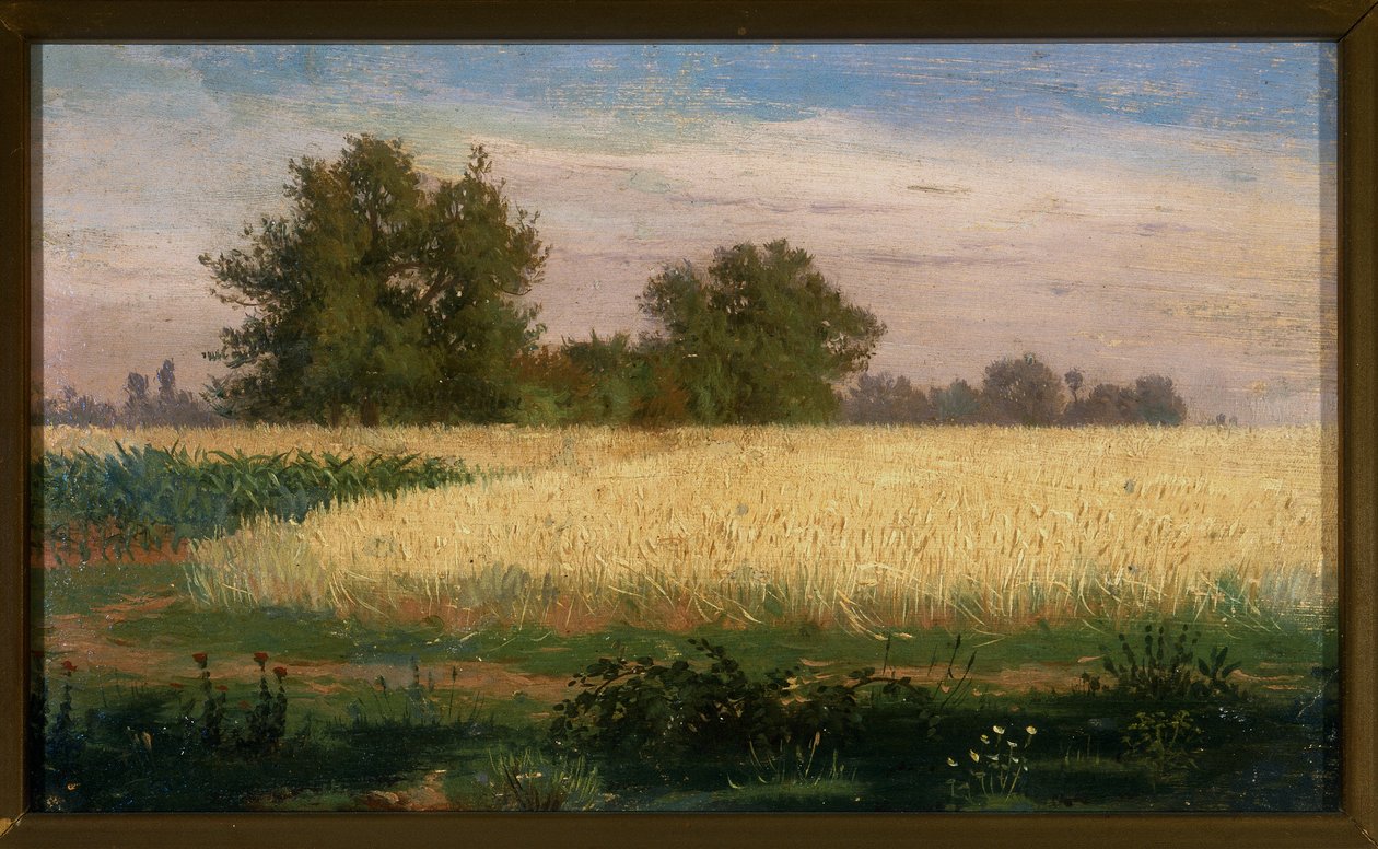 Landschaft mit Weizenfeld von Paolo Ferretti