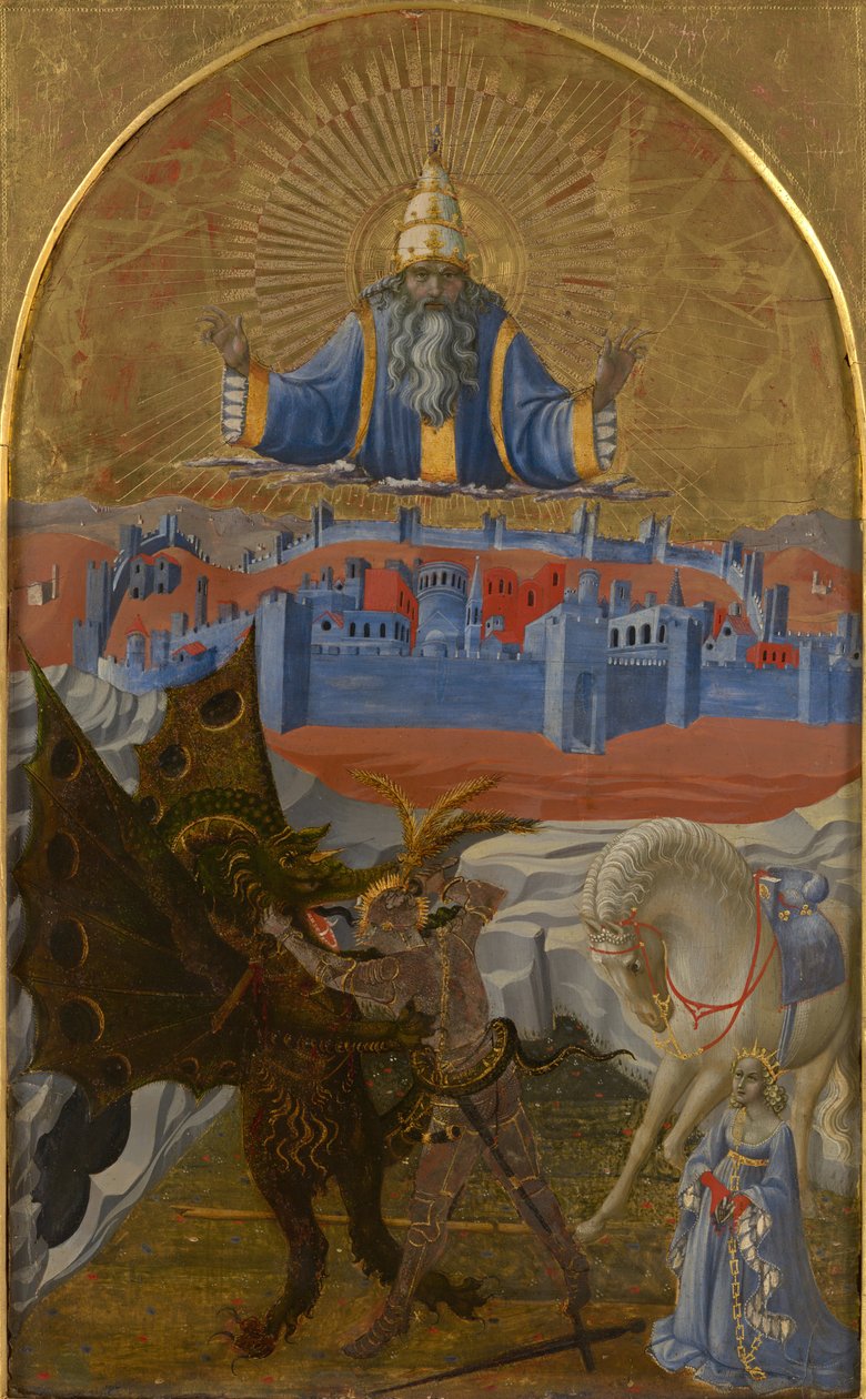 Der heilige Georg tötet den Drachen von Paolo Uccello
