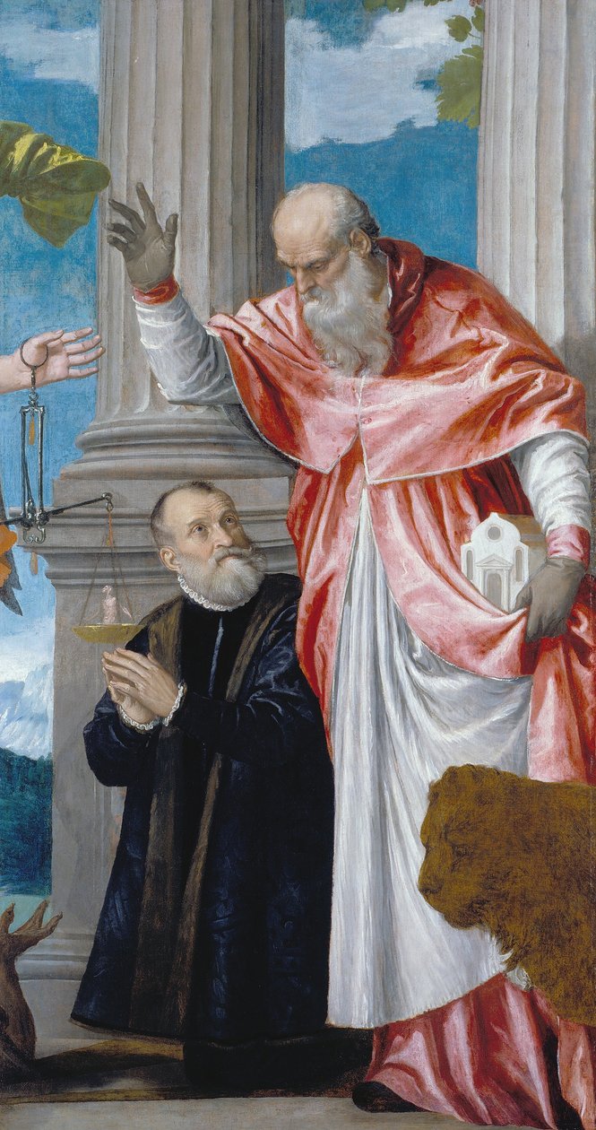 Der heilige Hieronymus und ein Stifter von Paolo Veronese