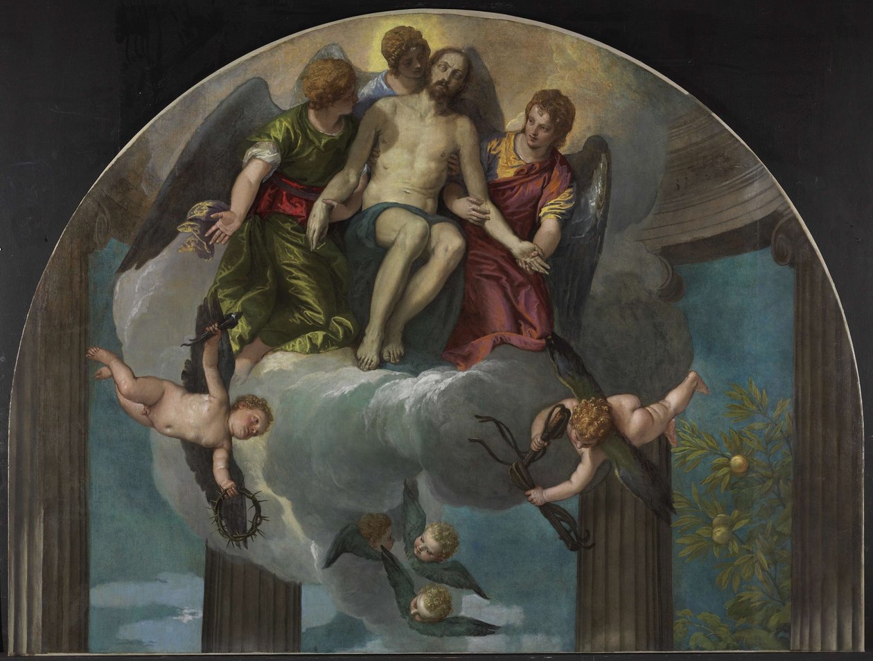 Der tote Christus mit Engeln von Paolo Veronese