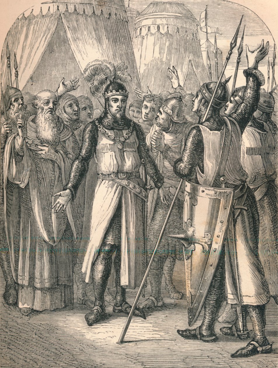 Godfreys Genesung, 1869 von Paolo Priolo