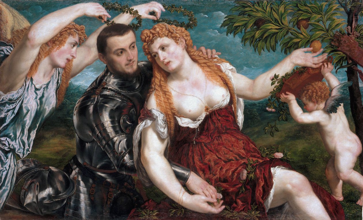 Allegorie mit Liebenden von Paris Bordone