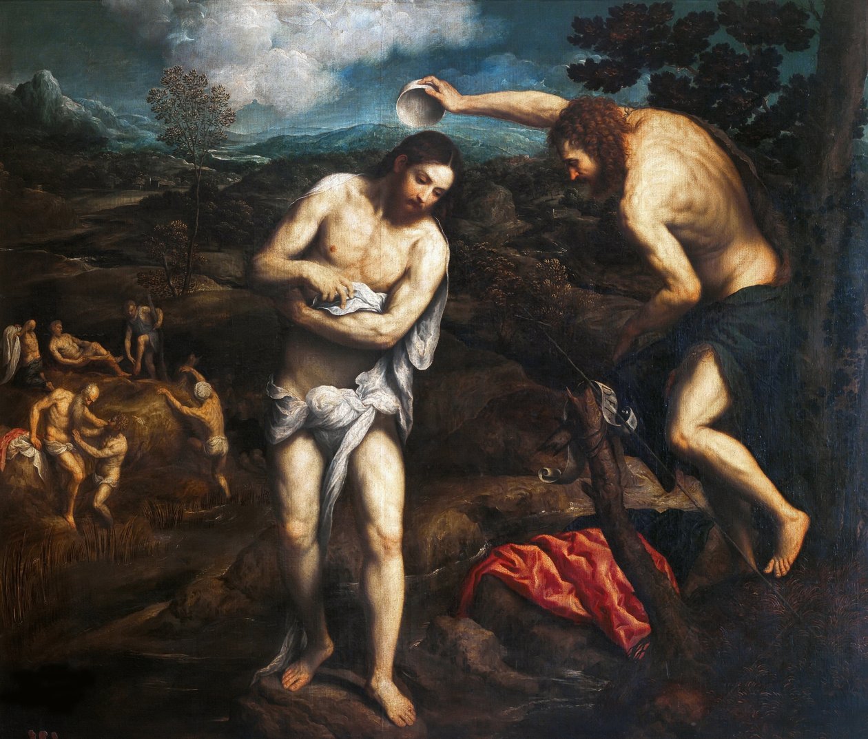 Die Taufe Christi von Paris Bordone