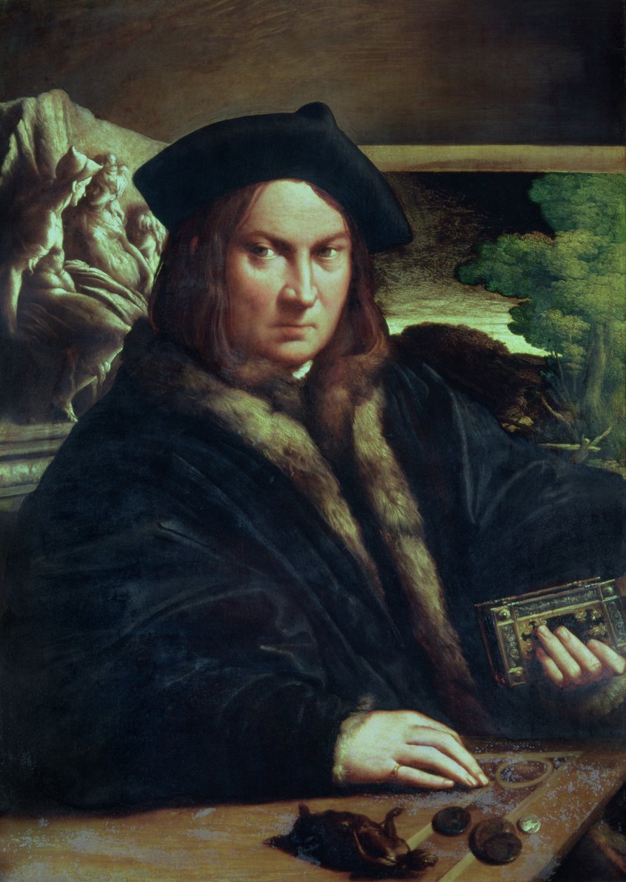 Porträt eines Herrn mit Barett von Parmigianino