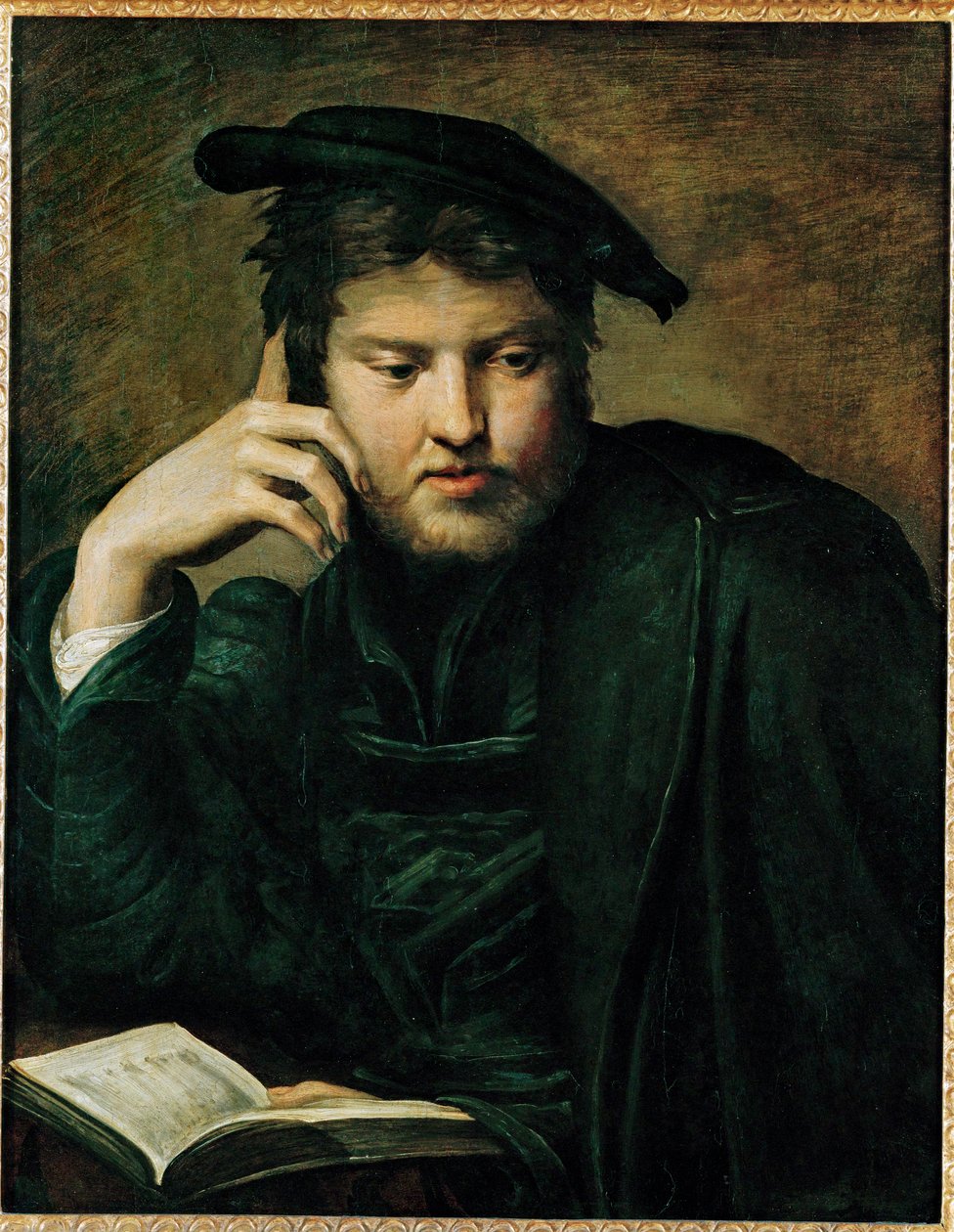 Mann mit Buch, frühes Werk von Parmigianino (1503 40)