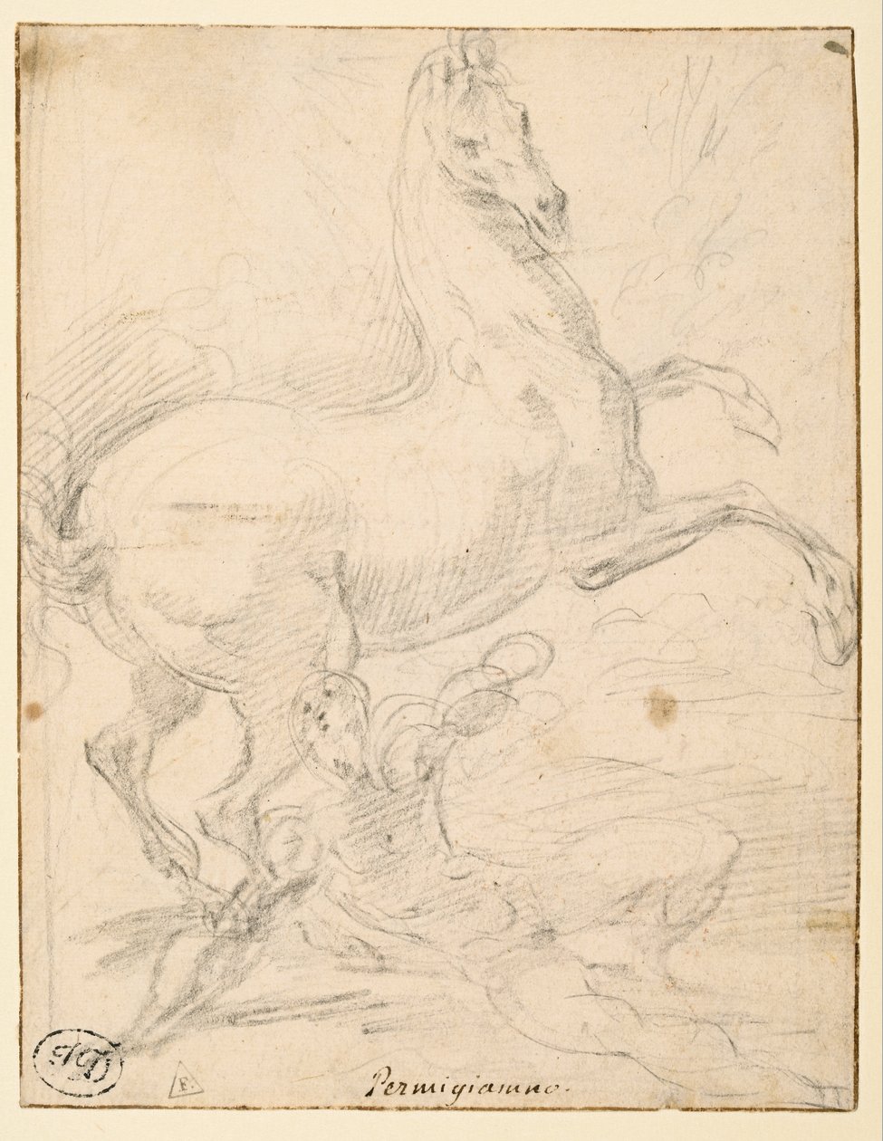 Bekehrung des Heiligen Paulus (recto) von Parmigianino