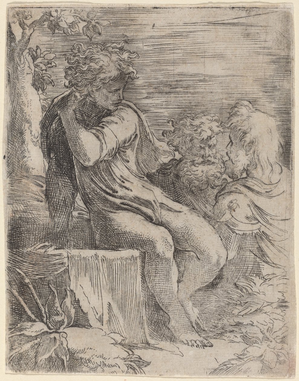Der Junge und zwei alte Männer von Parmigianino