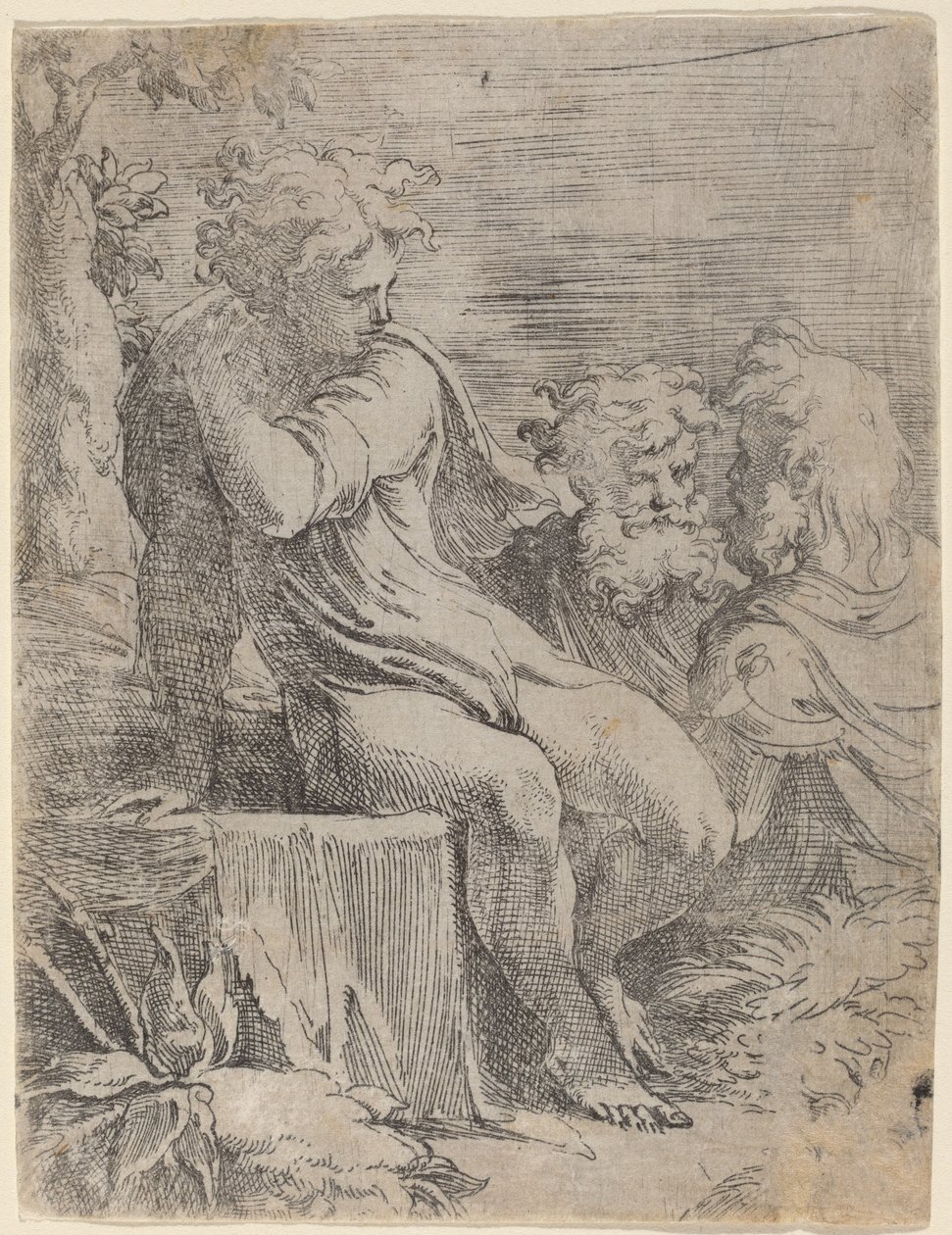 Der Junge und zwei alte Männer von Parmigianino
