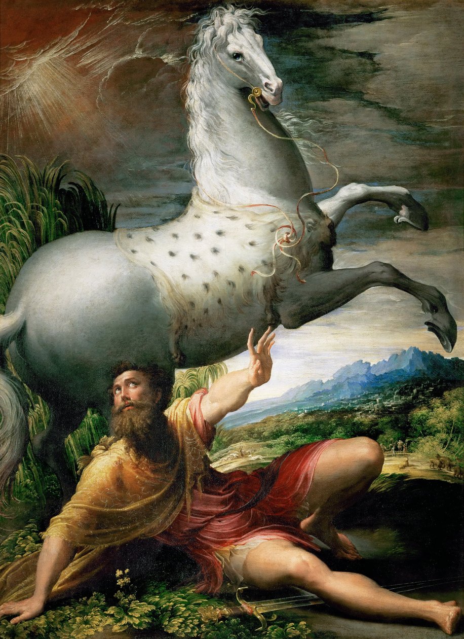 Die Bekehrung des Heiligen Paulus, ca. 1528 von Parmigianino