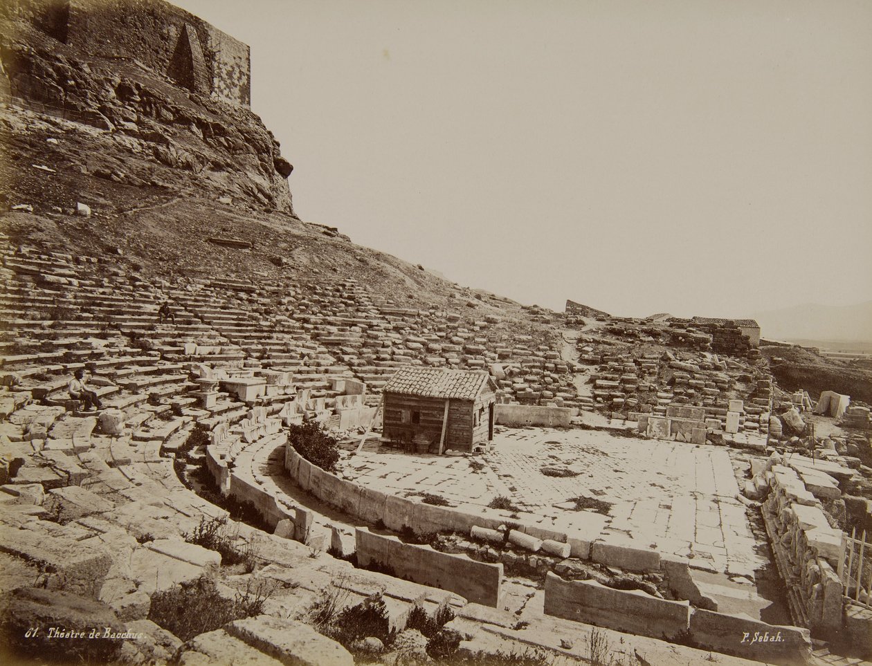 Das antike Theater des Dionysos von J. Pascal Sebah
