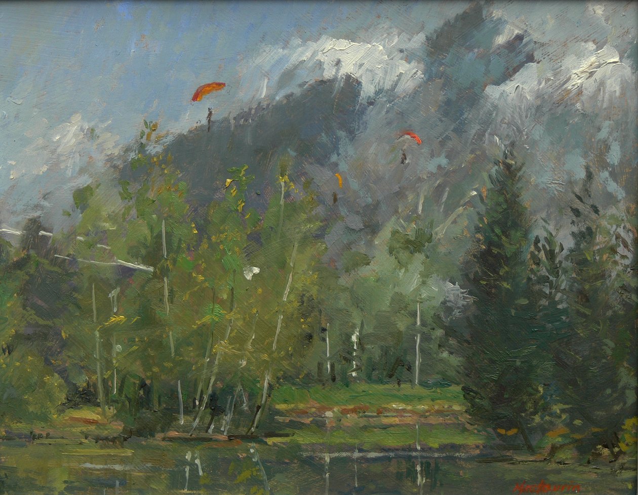 Drachenflieger in Chamonix, 2007 von Pat Maclaurin