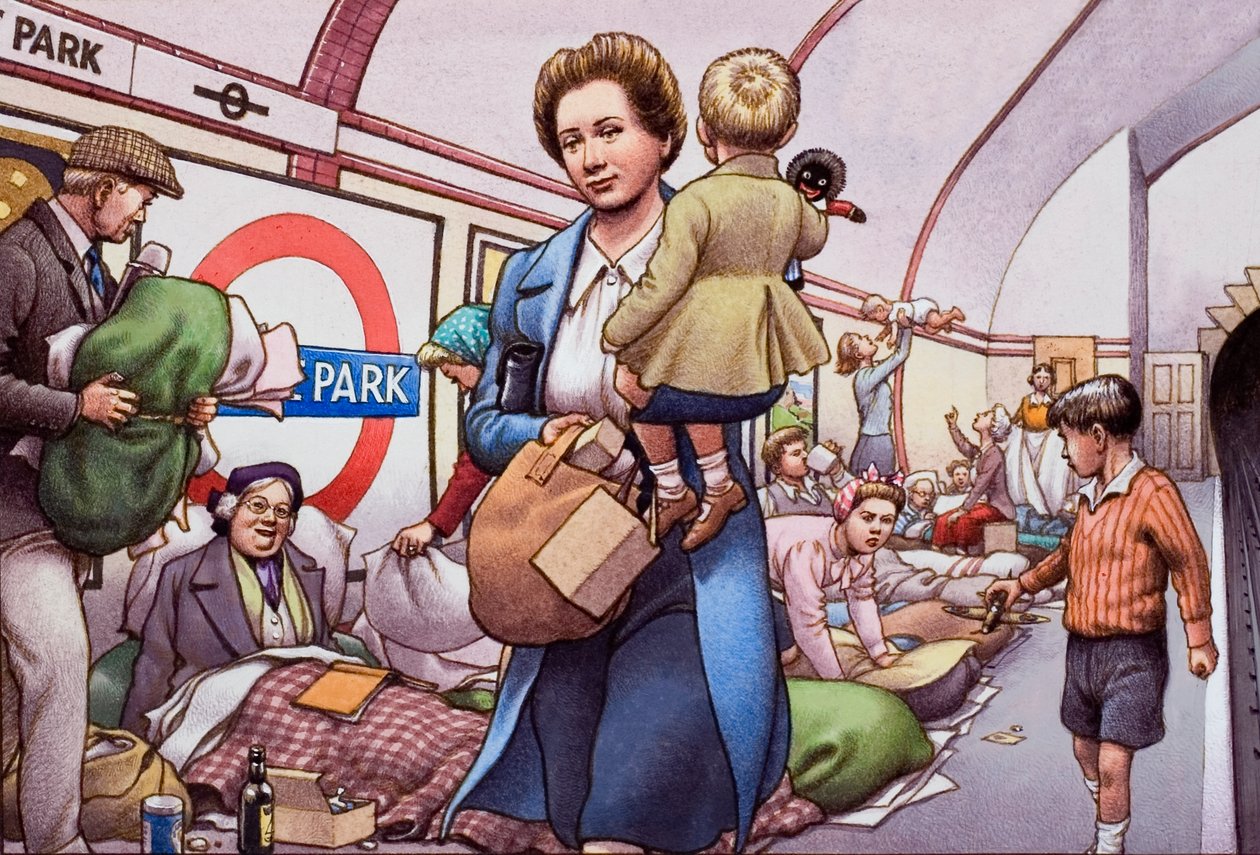 Die U-Bahn während der Blitz von Pat (1907 95) Nicolle