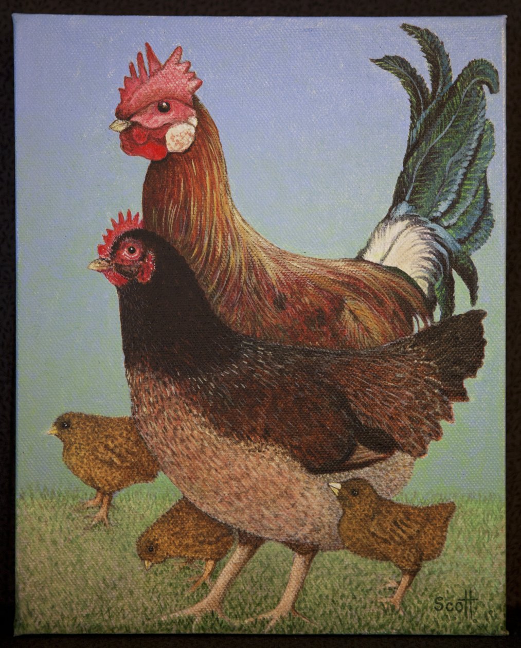 Hühnerfamilie, 2016 von Pat Scott