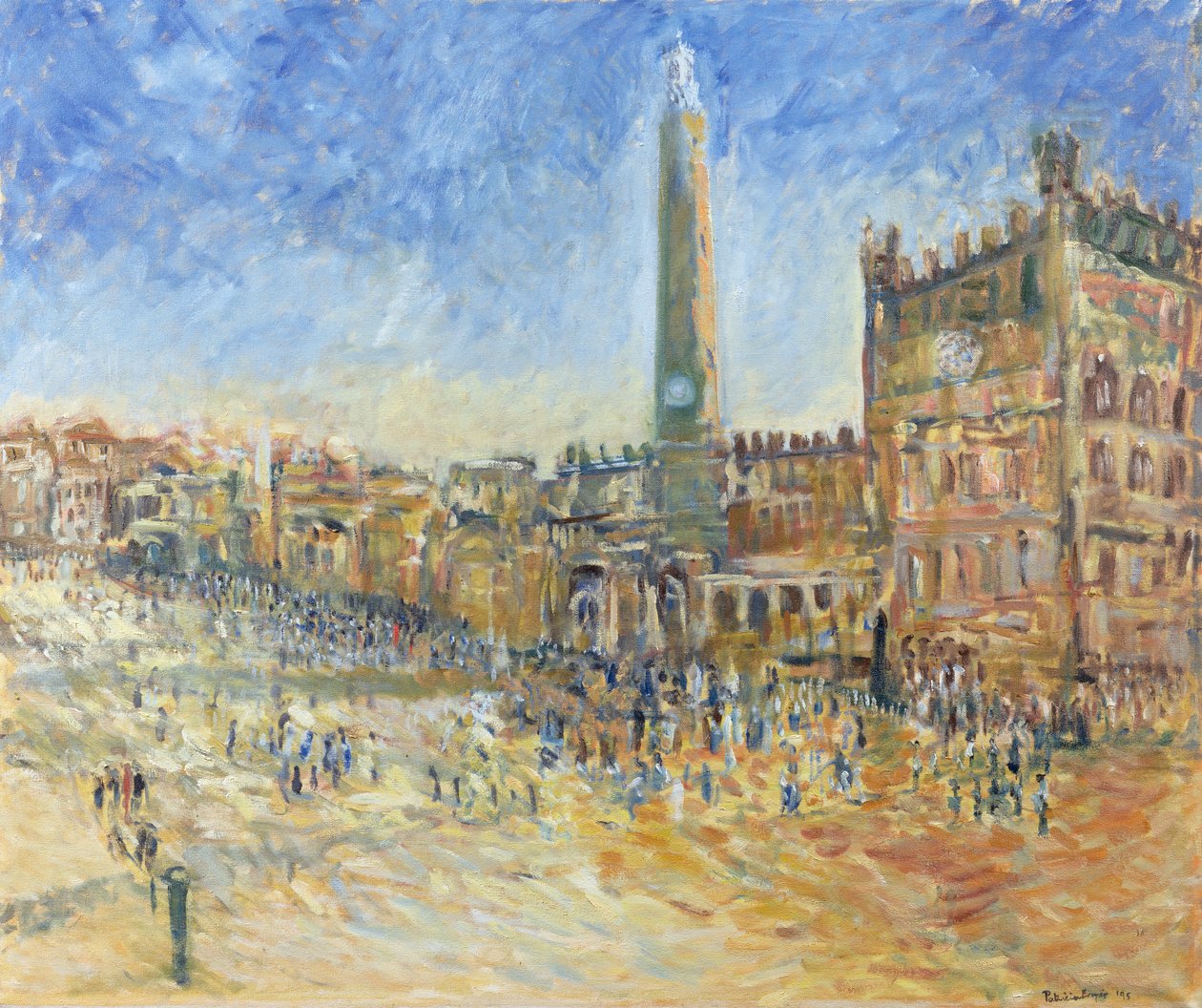 Die Piazza in Siena, 1995 von Patricia Espir