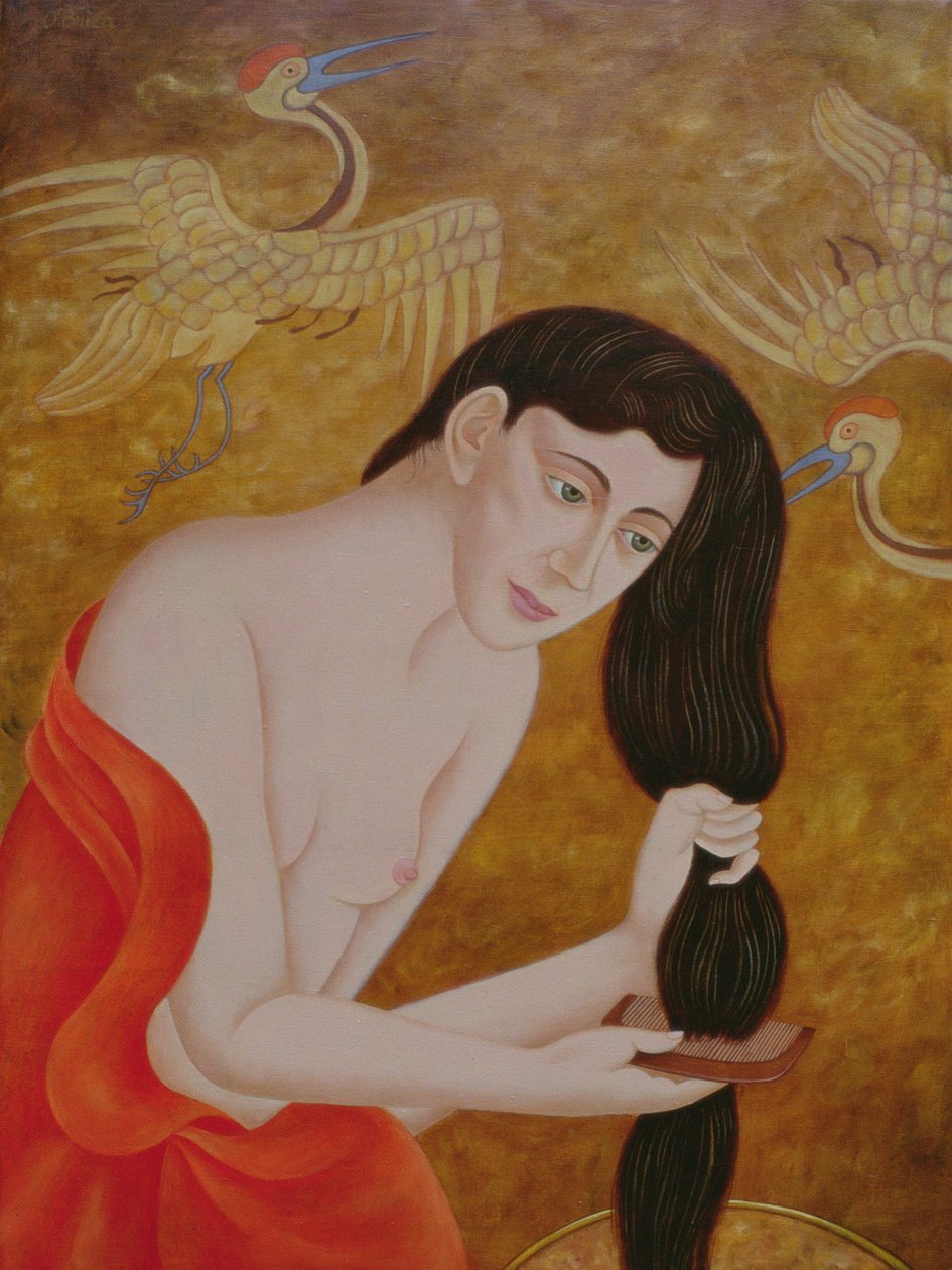 Frau kämmt ihr Haar, 1999 von Patricia OBrien